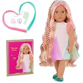 Our Generation - Tessie - from Hair to There - 46 cm Hair Grow Doll - Ger&ccedil;ek&ccedil;i fındık g&ouml;zleri ve ultra uzun g&ouml;kkuşağı sa&ccedil;ı - 