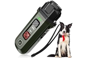 Bubbacare Anti Aboiement Chien, Dispositif Anti Aboiement Chien Ultrason avec Lampe de Poche Stroboscopique, Boitier Anti Aboiement Chien Longue Portée pour Petit et Grand Chien Intérieur Extérieur