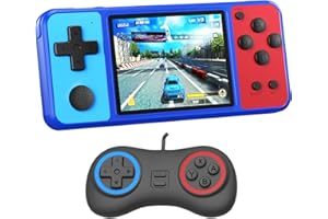 Bornkid Handheld Spielekonsole für Kinder und Seniors mit Integriertem 270 Videospiel 3.0 Zoll Wiederaufladbar Electronic Handheld Spiele hat 3,5 MM Kopfhörerbuchse (Schwarz Gelb)