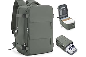 HPLQQ Vacuum Backpack Travel Bag with Pump,Ryanair Underseat Cabin Bags 40x30x20, Carry-ons Hand Luggage Bag Travel Backpack Cabin Size 45x36x20 for Easyjet Backpack with Trolley Sleeve