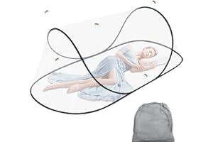 PGONLINE Moskitonetz Pop Up, 200 x 80 x 56 cm Faltbares Mückennetz, Tragbares Campingzelt, Familien Moskitonetz Bett für Bett, Camping, Reise, Indoor, Einfache und Tragbar