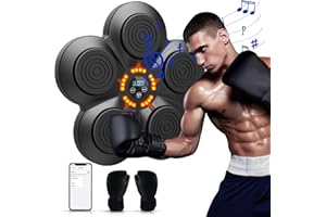 NVKHG Máquina de boxeo musical, máquina de boxeo con música, dispositivo de entrenamiento electrónico para adultos y niños, máquina de boxeo de música compatible con Bluetooth, objetivo de boxeo