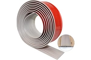 LSGCQ Seuil de porte adhesif profil de transition barre de seuil de porte bande de transition sol en vinyle bande de seuil en grain de bois bande de recouvrement pour planchers stratifié (Gris, 300×5cm)