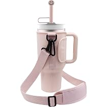 Borsa Portabottiglie Per Stanley 1,18L: Tracolla Regolabile, Rosa, Antiurto - 3