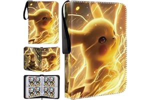 JATERWI Sammelalbum für Karten, 55 Seiten 440 Karten Kapazität Karten Sammelalbum 4-Pocket, Sammelkarten Album, Karten Ordner Hefte,Tragbarer Wasserdichter Kartenhalter Sammelheft,Geschenk für Kinder