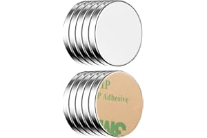ECENCE Imanes de neodimio 10 piezas Imanes Redondos autoadhesivos - 18x2mm - Recubrimiento NiCuNi Imanes en Forma de Disco