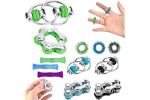 AHEJIOO 12x Fidget Toys – ADHS Anti-Stress-Spielzeug für Erwachsene, Stimming Toy für Stressabbau, Tragbares Entspannungsgadget für Büro, Schule, Reisen