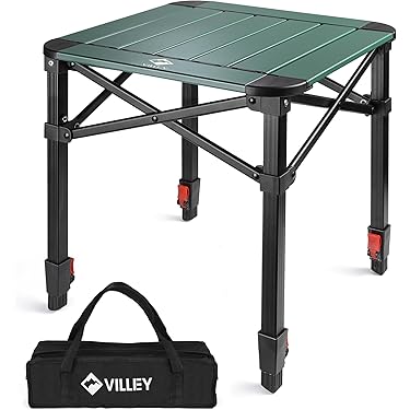 Relaxdays campingtafel inklapbaar, hoogte verstelbaar, 70x75x55 cm