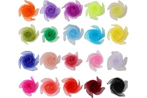 Uncle Yang Chiffon-Tanztuch 60×60 cm – bunte Kinder‑Spiel‑ und Bühnenhalstücher aus Nylon – ideal für Tanz, Jonglage, Gymnastik, Aufführungen（20p）