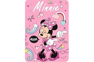 Theonoi Coperta in microfibra per bambini, coperta in pile, morbida, idea regalo (Minnie Mouse)