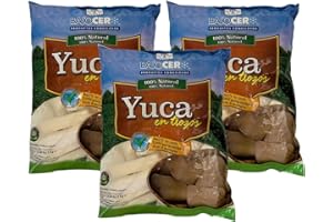 QUBROS Yuca Cassava Bajocero Trozo Cong 1kg | Frozen Pre Cooked Vegetable Quiock Meals | Ready to Cook Cook Whole Yuca Root | 100% Natural Pre Cooked Yuca Sticks (3 Pack)