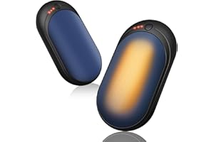 TOMATOFRYDAN Scaldamani Ricaricabile USB, 2 in 1 iscaldatore Elettrico Tascabile,Scalda Mani Portatile Elettrico con 3 Livelli di Calore,Riutilizzabile,Regali di Natale per Campeggio All'aperto, Caccia