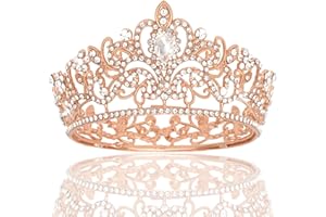 XIAGAW Kleine Krone, Mini Krone Dekoration, Krone Tortenaufsatz, Goldene Krone, Cake Topper Mini Crown, Tiara Damen, Volle Runde Mädchen Tiara, für Kinder Geburtstag Party