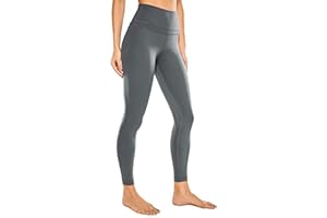 CRZ YOGA Donna Vita Alta Yoga Fitness Spandex Palestra Pantaloni Sportivi 7/8 Leggins con Tasche - 64cm/71cm