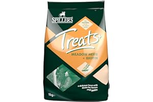 SPILLERS Meadow Herb & Biotin Horse Treats 1kg - Delicious Treat to Reward Horses and Ponies - Fresh Herbal Flavoured with Added Biotin for Hoof Health