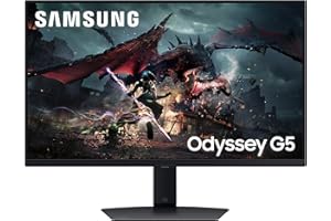 Samsung Ecran PC Odyssey G50D 27’’ 180Hz, 1ms, Dalle Fast IPS, Résolution QHD:2560x1440, Contraste 1000:1, AMD FreeSync, Auto Source Switch +, HDR400, Pied ajustable, DisplayPort, HDMI, LS27DG502EUXEN