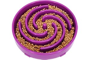 LEACOOLKEY Duża, powolna miska na karmę, labirynt interaktywna, wolno jedząca miska na karmę, zapobiega połknięciu, zdrowe odżywianie, powstrzymuje wzdęcia, spowalnia karmę dla zwierząt domowych, dla