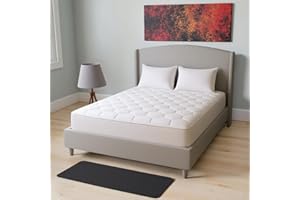 Plush Palace Extra Deep 30cm Quilted King Size Mattress Protector, Hypoallergenic & Breathable Fabric, Durable Quilting with Elegant Stitching, Easy Care for Comfortable Sleep - (152x200 cm)