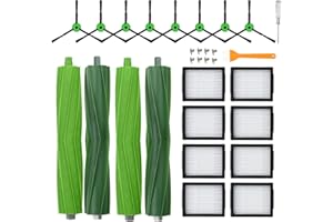 ‎LOVECO Loveco 20 Stück Ersatzteile Kompatibel für iRobot roomba E I & J Serie, i7 i7+ i3 i3+ i1 i1+ i2 i4 i5 i5+ i6 i8 i8+ j7 j7+ j8 j8+ j6 j6+ j5 j5+, E5 E6, 2 Satz Gummibürsten, 8 Filter, 8 Seitenbürsten