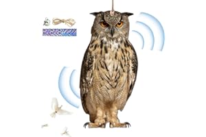 JIIMHTE Faux Hibou Leurre Pour Effrayer Les Oiseaux, Effaroucheur Pigeons, Carton Hibou Anti Pigeons, Effaroucheur Oiseaux, Hiboux Leurres Pour Effrayer Les Oiseaux, Faux Hibou Pour Fermes, Vergers, Jardins