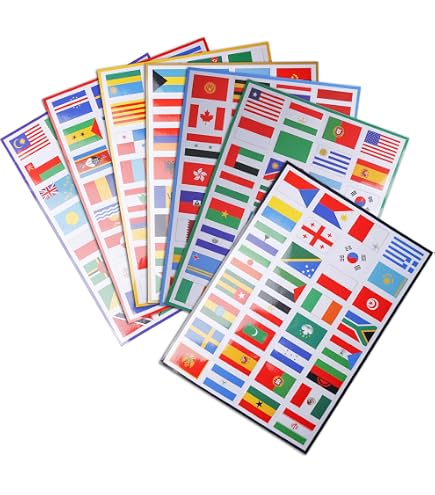Set Di 105 Adesivi Bandiere Del Mondo - Dimensioni 5,5-12 Cm, Rimovibili E Resistenti, Per Auto, Bici, Laptop E Progetti Creativi