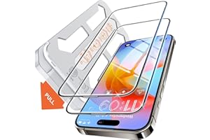 Tentoki Flash fit Verre Trempé pour iPhone 15 Plus / 16 Plus / 14 Pro Max(6,7''), vitre Protection ecran [Lot de 2] -[nouvelle génération] Installation ultra simple, Couverture Complète, Anti Rayures