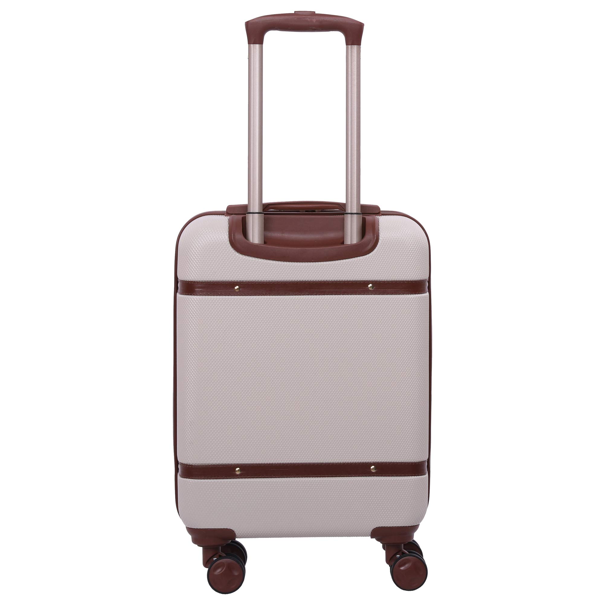 Aerolite Stylish Classic Retro Vintage ABS Hard Shell Carry On Hand Cabin Luggage Suitcase with
