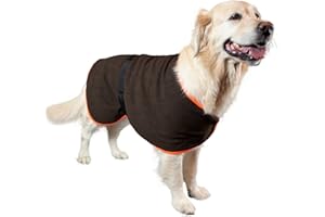 4adventures HUBERTUS Hunde Fleece Abschwitzdecke Trocken Mantel mit Membrane Drückjagd Entenjagd Wasserarbeit (S)
