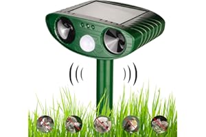Edencomer Cat Repellent Garden, Solar Powered Cat Scarers for Gardens, Ultrasonic Cat Repellent, Waterproof Cat Deterrent for Garden, animal repellent for gardens to Drive Dogs, Cats, Birds