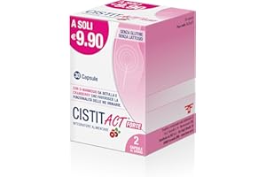 LINEA ACT Cistit Act Forte, Integratore Alimentare che Favorisce la Funzionalità delle Vie Urinarie, a base di D-Mannosio, Vitamina C e Mirtilli Rossi, Senza Glutine, Senza Lattosio, 1 Conƒezione da 30 Capsule