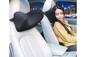 HommyFine Voiture Oreillers, Repose Tête Voiture, Oreillers de Cou Appuie Tête de Siège Auto pour Repos Cervical Oreiller Réglable de Voiture, Ideal pour Dormir en Voiture Voyage