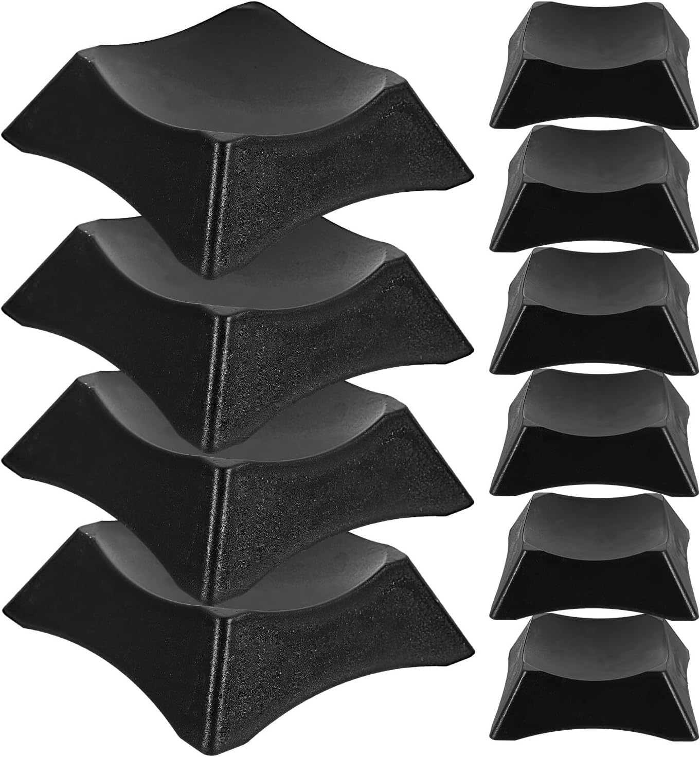 ORFOFE Soportes para Balones Deportivos 10 Piezas Negro, Base Multifuncional para Exhibición de Balones de Baloncesto, Fútbol y Rugby, Soporte Estable y Práctico para Almacenamiento