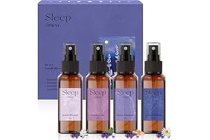 SCENTORINI Spray Cuscino per Dormire 4x75ML, Profumo Di Lavanda, Spray Per Cuscini Per La Notte Per Sonno Notturno