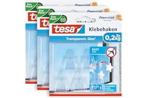 Tesa Powerstrips 58900 Haczyki, Przezroczysty, 3 x 5 szt.