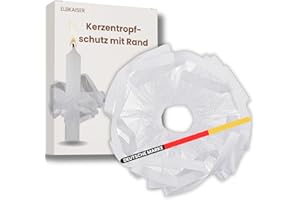 ELBKAISER - Kommunionkerze Tropfschutz mit Umrandung | Tropfschutz Kommunionkerze | Tropfschutz Kerze & Tropfenfänger Kommunionkerze | Tropfschutz Taufkerze & Kerzentropfschutz | Tropfschutz Kommunion