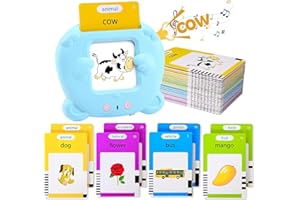 Topfree Talking Flash Cards,Educational Cognitive Toys for 2 3 4 5 6 Year Old Baby Boys Girls, Preschool Learning Reading Machine with 224 Words, Sensory Toys for Autism, Speech Therapy Toy