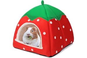 Dyrdekly Guinea Pig Bed Cave Cosy Rabbit Bed Warm Guinea Pig Cuddly Cave House Accessories for Hamster Ferret Hedgehog Chinchilla