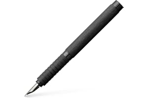 Faber-Castell 148481 - Penna stilografica Essentio, pennino F, alluminio nero