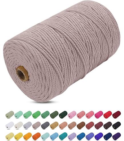 Corde coton naturelle tressé 10mm 100m macramé - fabriqué en Allemagne