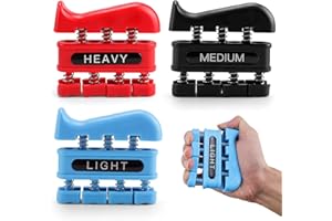 3 Pièces Musculation Avant Bras, DEANKEJI Musculation Main, Hand Grip Trainer Pratique et Robuste, pour Musiciens, Grimpeurs, Physiothérapie Améliorer Force de Main