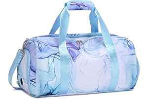 Sacs de Sport Sac de Voyage Filles Sacs de Danse Sac Voyage Sac de Formation Sac de Sport Femmes Sac de Gym,Natation,Leçon de Tennis,Sac de Voyage avec Pochette étanche et Compartiment pour Chaussures
