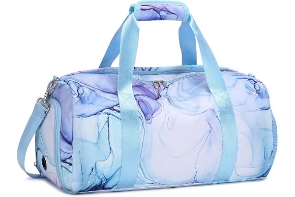 Sacs de Sport Sac de Voyage Filles Sacs de Danse Sac Voyage Sac de Formation Sac de Sport Femmes Sac de Gym,Natation,Leçon de Tennis,Sac de Voyage avec Pochette étanche et Compartiment pour Chaussures