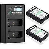 Powerextra 2xEN-EL9 EN-EL9A Replacement Battery and Dual LCD Charger Compatible with Nikon D40 D40x D60 D3000 D5000 Cameras