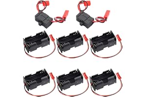 GTIWUNG Batterilåda Mottagare Batterihållare 4AA-batteriinsatsfack, RC bil Mottagarbrytare med JST-kontakt, för HSP 1/8 1/10 RC Car Crawler Truck