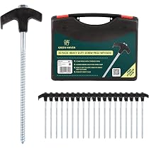 Set 20 Picchetti Per Tenda Ultra Resistenti In Acciaio Zincato - 8 Mm
