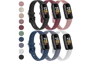 Meliya 6Pack Straps Compatible with Fitbit Inspire 3 for Women Girl Kids, Adjustable Soft Silicone Sport Replacement Wristband for Fitbit Inspire 3 Tracker Straps