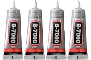 Muzrunq 4 pegamentos para Diamantes de imitación, B7000, Transparente, superpegamento Industrial, para reparación de teléfonos, joyería, Manualidades, Telas, Metal, uñas, Cuentas de Vidrio..