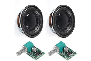 ALAMSCN 2PCS 1.5" 4Ohm 3W Loudspeaker Audio-Lautsprecher Mini Lautsprecher + 2PCS PAM8403 Digital Audio Verstärkerplatine Modul