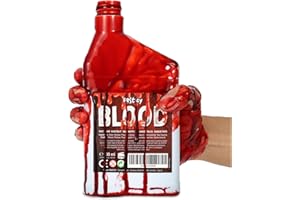 Festicy Sangre Artificial 500 ml I Sangre Falsa Lavable para Maquillaje Halloween I Sangre Artificial Heridas Falsas, Decoracion Halloween Disfraz Halloween Hombre, Mujer, Disfraz Halloween Niño