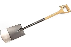 GREENMAN GARDEN TOOLS Greenman Digging Spade Half Brite Carbon Steel Heavy Duty Ash Handled 107cm (42") x 18cm (7")